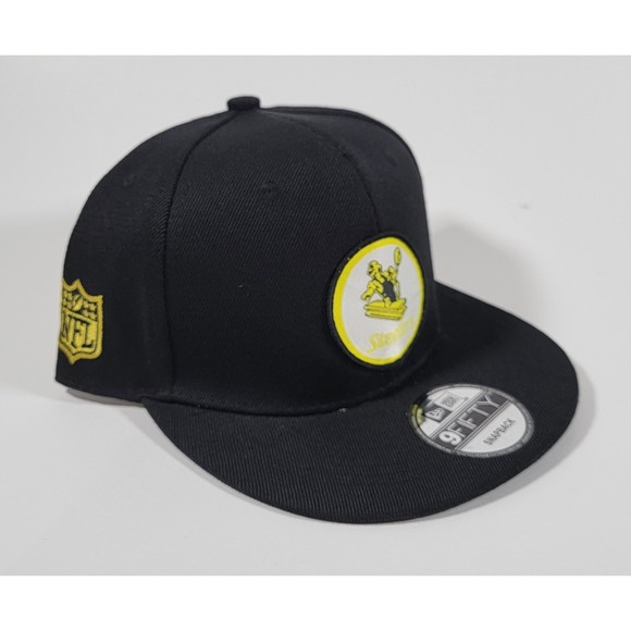 Pittsburgh Steelers New Era Adjustable NFL Hat Black Vintage Patch Snapback Cap. - Picture 1 of 9
